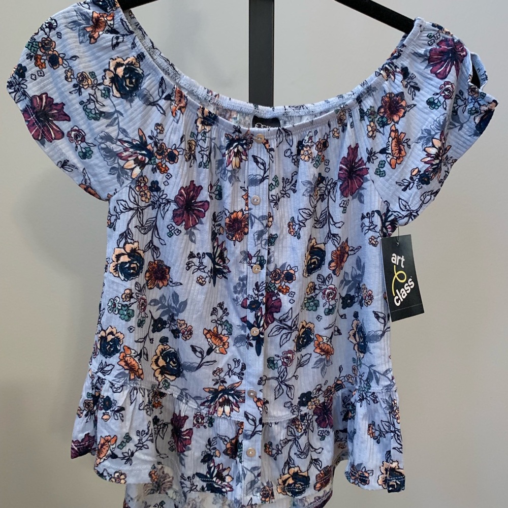 2 for 1 - NWT- Art Class, Girls 7/8 Floral Shirt